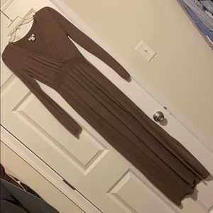 Long sleeve maxi wrap front dress nursing friendly